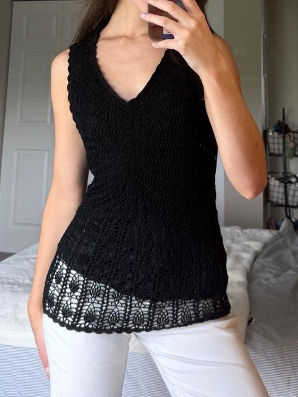 Hand-Knit Talbots Full-Length Tank Top - Size M